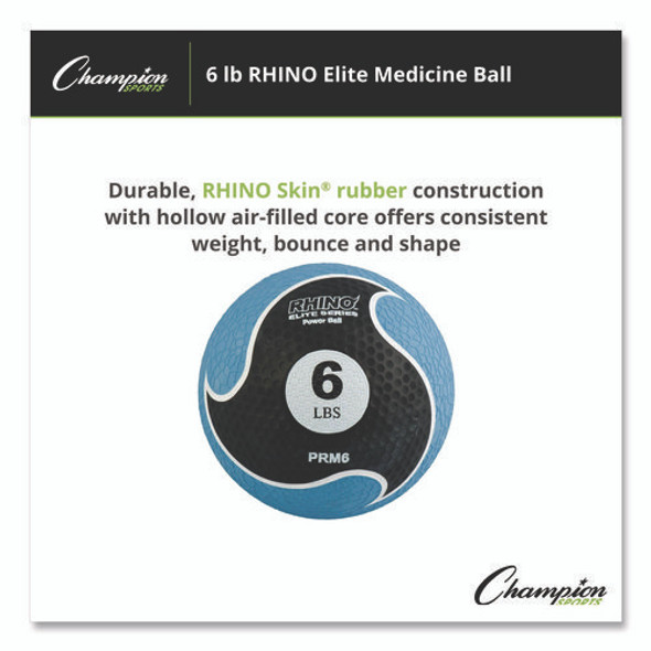 Rhino Elite Medicine Ball, 6 lb, Blue