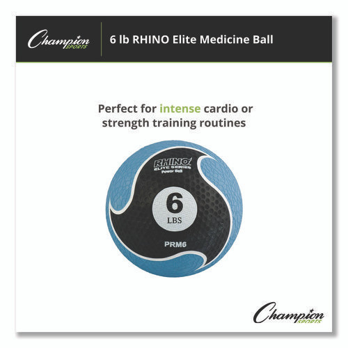 Rhino Elite Medicine Ball, 6 lb, Blue