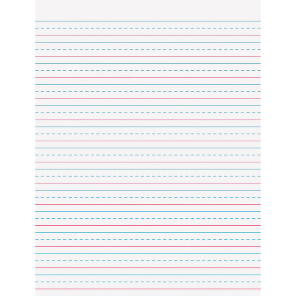 Multi-Program Handwriting Tablet, D'Nealian/Zaner-Bloser, 1/2" x 1/4" x 1/4" Ruled Short, 8" x 10-1/2", 40 Sheets, Pack of 12