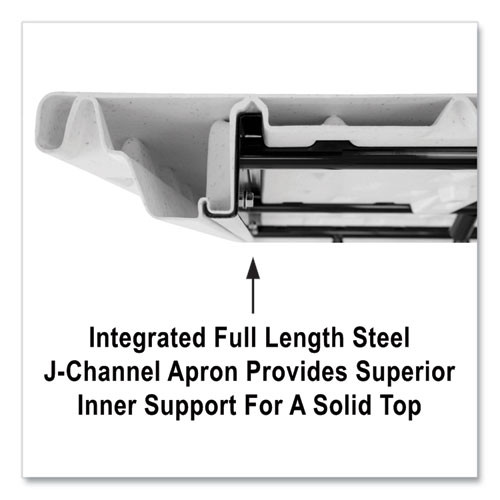 Adjustable Folding Table, Rectangular, 48" x 24" x 22" to 32", Red Top, Black Legs, 4/Pallet
