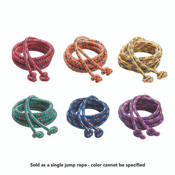 Braided Nylon Jump Ropes, 8 ft, Assorted, 6/Pack