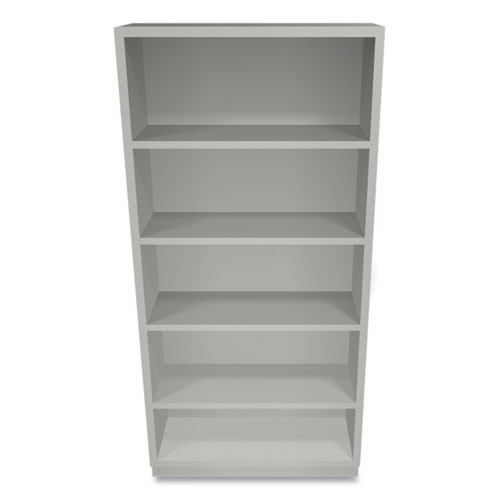 Metal Bookcase, Five-Shelf, 34.5w x 12.63d x 71h, Light Gray