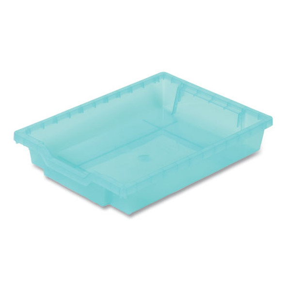 F1 Shallow Trays with Antimicrobial Protection for Storage Frames and Trolleys, 1.85 gal, 12.28 x 16.81 x 3.25, Kiwi, 8/Pack
