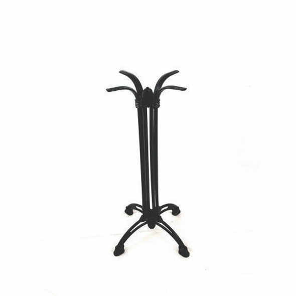 Topalit Tables, Square, 32 x 32 x 42, Brushed Silver Top, Black Aluminum Base/Legs