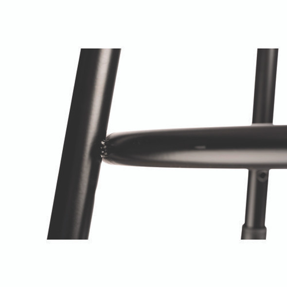 6200 Series Height Adjustable Heavy Duty Steel Stool, Backless, Supports 500lb, 31" to 39" Seat Height, Brown Seat,Black Base