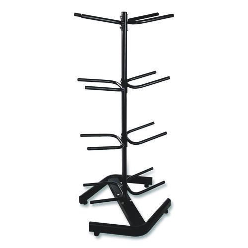 U-Ring Double Medicine Ball Tree, 28" x 28" x 60", Black