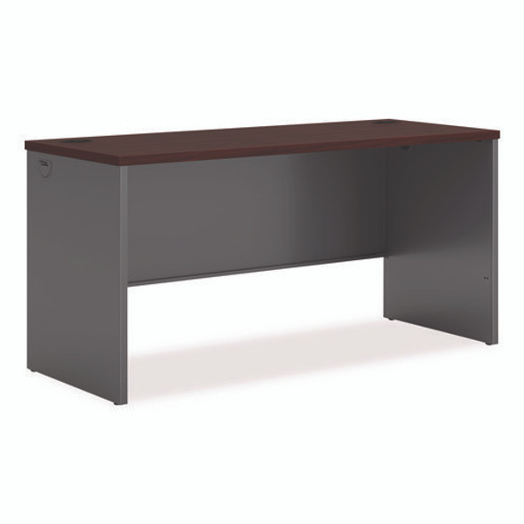 38000 Series Desk Shell, 60w x 24d x 29.5h, Mahogany/Charcoal