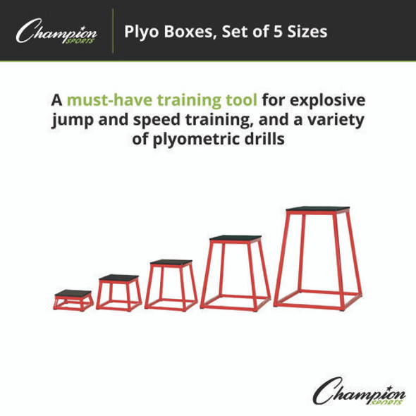 Plyo Box Set, 13", 15", 18", 21", 24", 5/Set