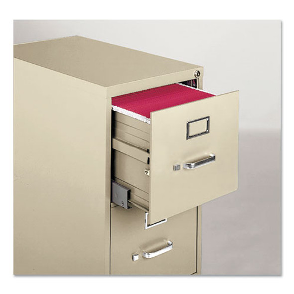 Economy Vertical File, 4 Letter-Size File Drawers, Putty, 15" x 25" x 52"