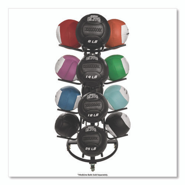 Champion Sports Round Medicine Ball Tree, 31" x 31" x 66.5", Black