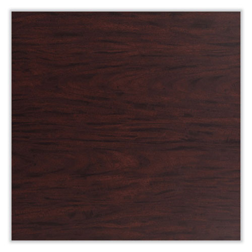 Cafe Table, 36w x 36d x 36h, Square Top/X-Base, Mahogany Top, Gray Base