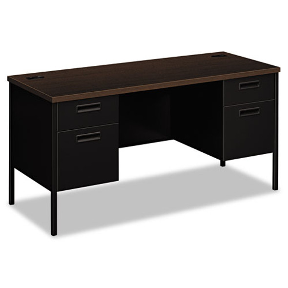 Metro Series Kneespace Credenza, 60w x 24d x 29.5h, Mocha/Black