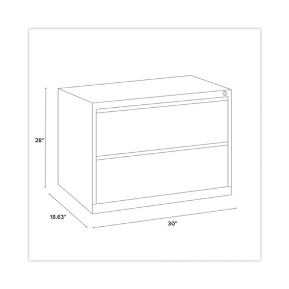 Lateral File Cabinet, 2 Letter/Legal/A4-Size File Drawers, Putty, 30 x 18.62 x 28