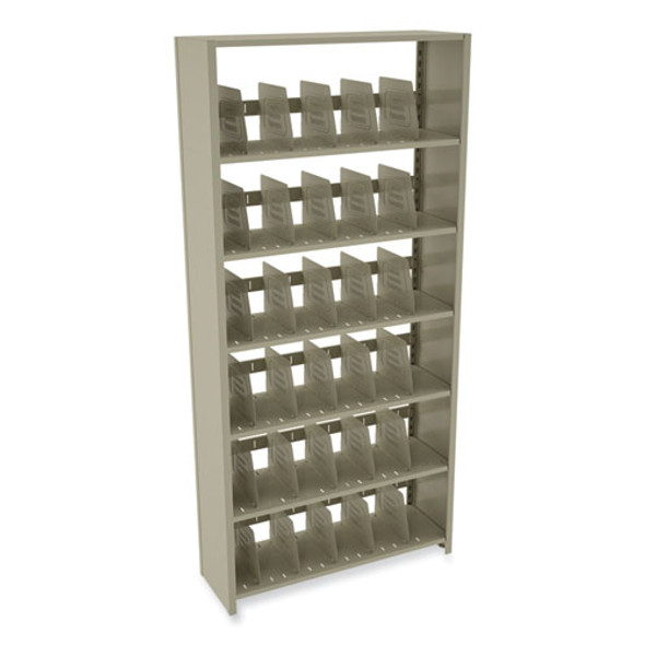 Snap-Together Steel Six-Shelf Closed Starter Set, 36w x 12d x 76h, Sand