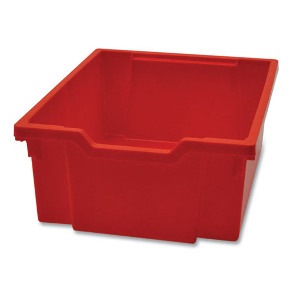 F2 Deep Trays for Gratnells Storage Frames and Trolleys, 3.57 gal Capacity, 12.28" x 16.81" x 6.25", Flame Red, 6/Pack