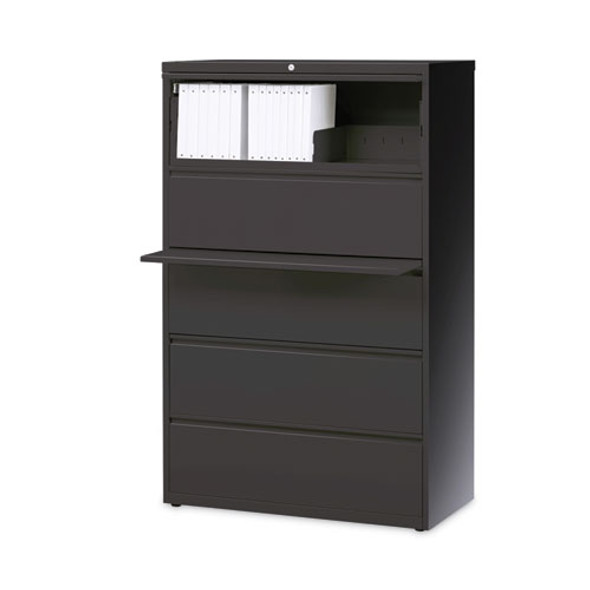 Lateral File Cabinet, 5 Letter/Legal/A4-Size File Drawers, Charcoal, 36 x 18.62 x 67.62