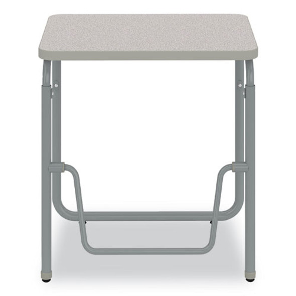 AlphaBetter 2.0 Height-Adjustable Student Desk with Pendulum Bar, 27.75" x 19.75" x 29" to 43", Pebble Gray