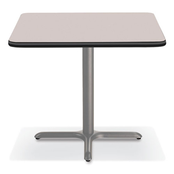 Cafe Table, 36w x 36d x 30h, Square Top/X-Base, Gray Nebula Top, Gray Base