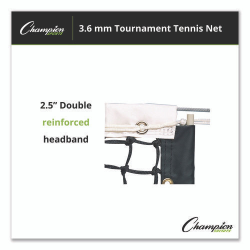 Tournament Tennis Net, 3.6 mm Double Braided Polyethylene, 42 ft x 3.5 ft