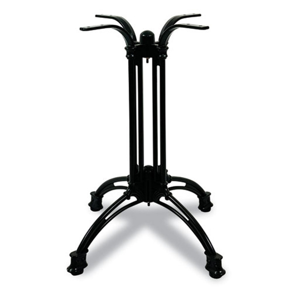 Topalit Tables, Round, 36" dia x 29"h, Silver Top, Black Iron Base/Legs