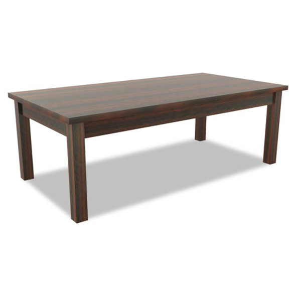 Alera Valencia Series Occasional Table, Rectangle, 47.25w x 19.13d x 16.38h, Mahogany