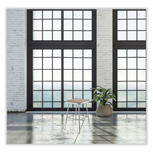 6300 Series Height Adjustable HD Square Seat Stool, Backless, Supports Up to 500 lb, 18" to 26" Seat Height, Brown/Gray