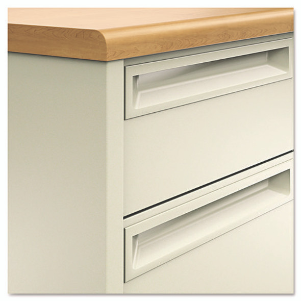 38000 Series Double Pedestal Desk, 72" x 36" x 29.5", Harvest/Putty