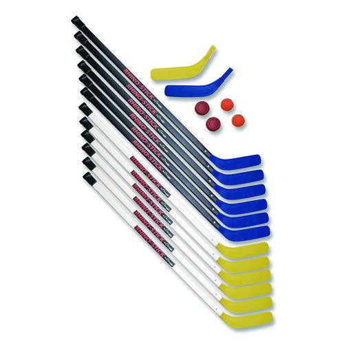 43" Rhino Stick Hockey Set, 12 Sticks/2 Pucks/2 Balls/2 Extra Blades