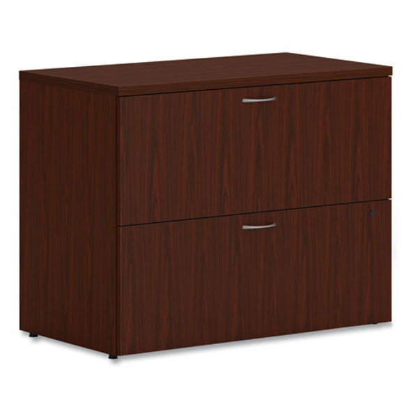 Mod Lateral File, 2 Legal/Letter-Size File Drawers, Traditional Mahogany, 36" x 20" x 29"