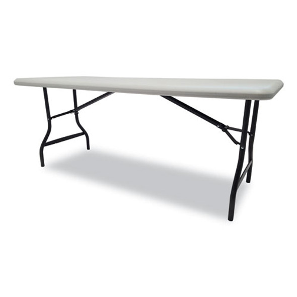 IndestrucTable Industrial Folding Table, Rectangular, 72" x 30" x 29", Platinum IndestrucTable Industrial Folding Table, Rectangular, 72" x 30" x 29", Platinum