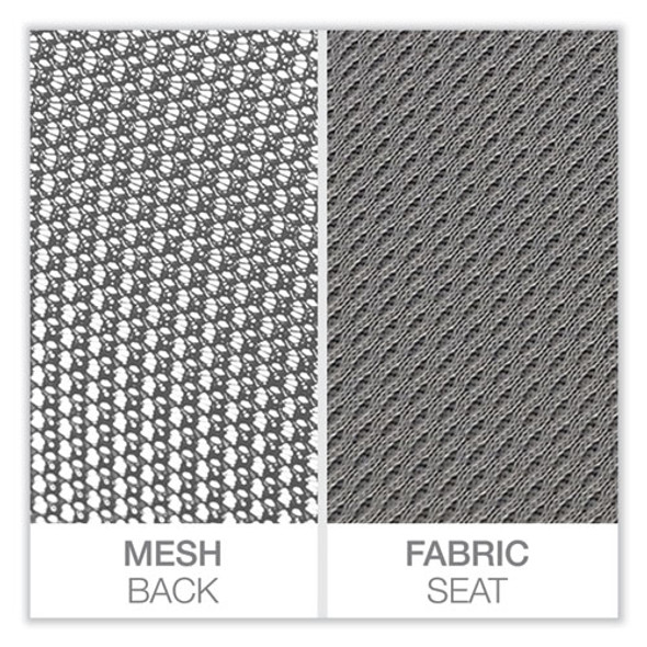 Mesh Back Fabric Task Chair, Supports Up to 275 lb, 17.32" to 21.1" Seat Height, Gray Seat, Gray Back Mesh Back Fabric Task Chair, Supports Up to 275 lb, 17.32" to 21.1" Seat Height, Gray Seat, Gray Back