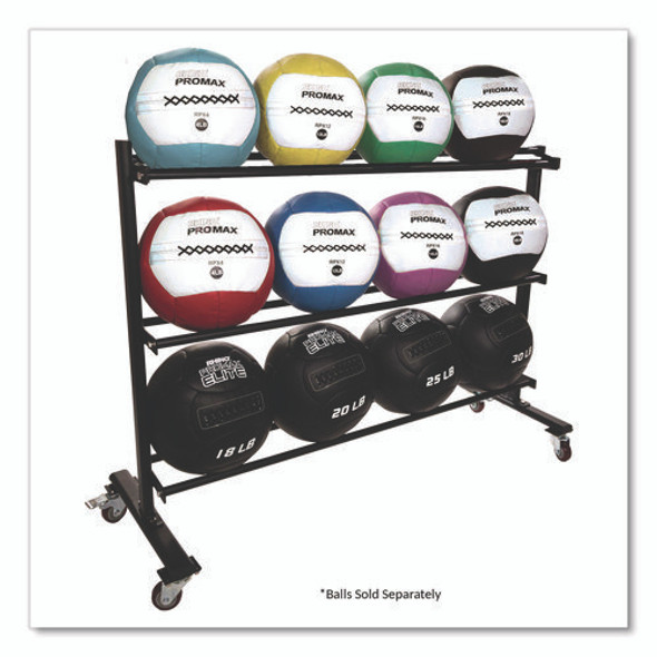 RPX Medicine Ball Rack, Metal, 220 lb Capacity, 18.5 x 62 x 45, Black