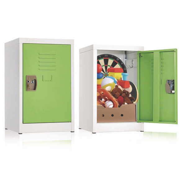 Steel Storage Locker, 1 Compartment, 15 x 15 x 24, Green