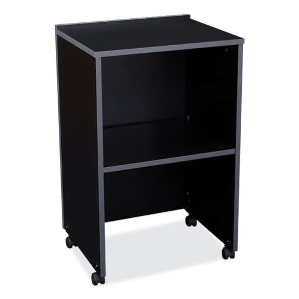 AV Cart/Lectern Base, 21.12 x 17.5 x 33.75, Black