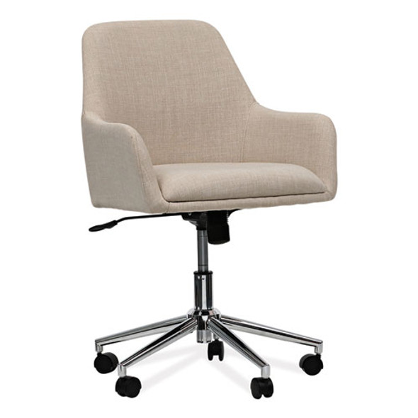 Mid-Century Task Chair, Supports Up to 275 lb, 18.9" to 22.24" Seat Height, Cream Seat, Cream Back Mid-Century Task Chair, Supports Up to 275 lb, 18.9" to 22.24" Seat Height, Cream Seat, Cream Back