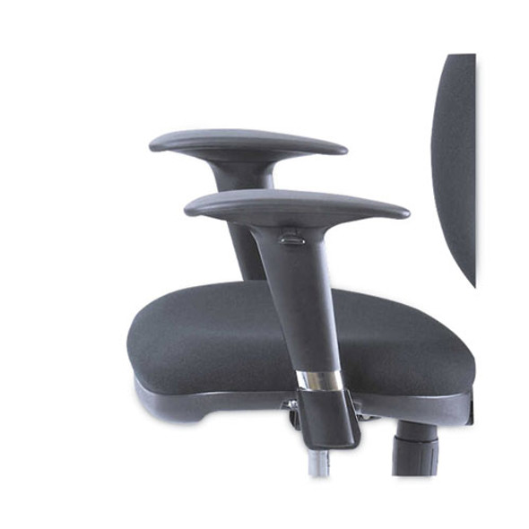 Metro Collection Extended-Height Chair, Supports Up to 250 lb, 23" to 33" Seat Height, Black Seat/Back, Chrome Base