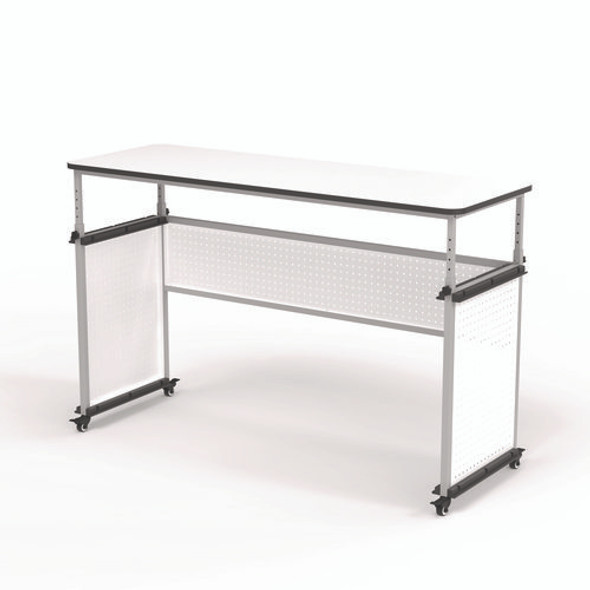 Modular Teacher's Desk, 60.25 x 21 x 32 to 38, White