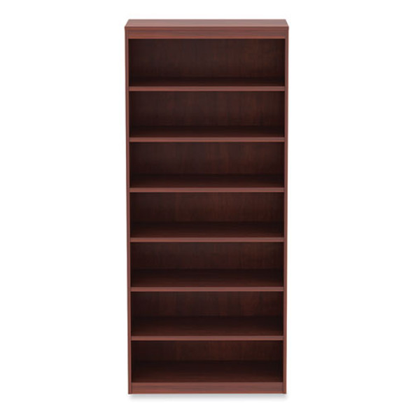 Alera Valencia Series Square Corner Bookcase, Seven-Shelf, 35.63w x 11.81d x 83.86h, Cherry