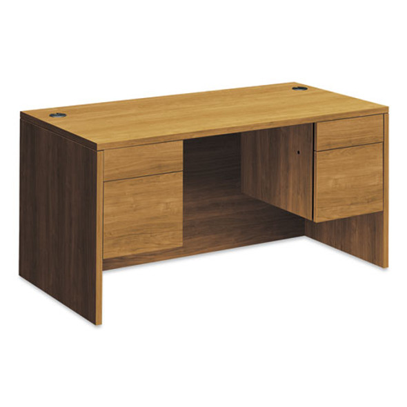 10500 Series Double 3/4-Height Pedestal Desk, Left and Right: Box/File, 60" x 30" x 29.5", Pinnacle