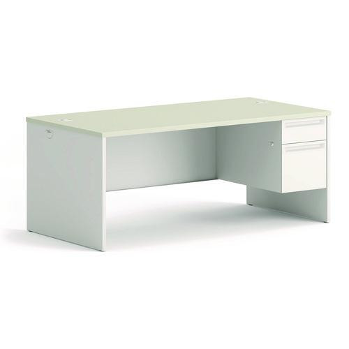38000 Series Right Pedestal Desk, 72" x 36" x 30", Light Gray/Silver