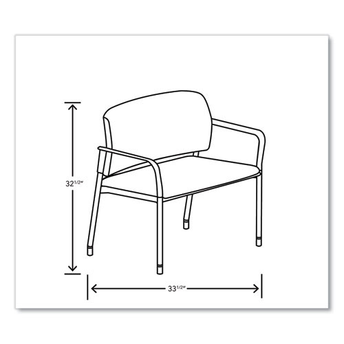 Accommodate Series Bariatric Chair with Arms, 33.5" x 21.5" x 32.5", Flint Seat, Flint Back, Charblack Legs