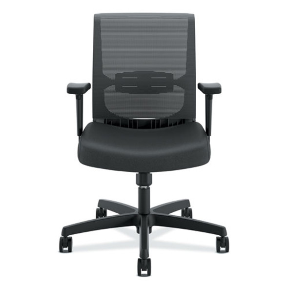 Convergence Mid-Back Task Chair, Swivel-Tilt, Supports Up to 275 lb, 15.75" to 20.13" Seat Height, Black