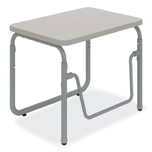 AlphaBetter 2.0 Height-Adjustable Student Desk with Pendulum Bar, 27.75 x 19.75 x 22 to 30, Pebble Gray