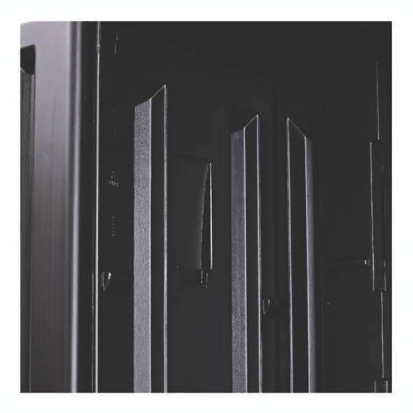 Rough n Ready Storage Cabinet, Three-Shelf, 33w x 18d x 66h, Black