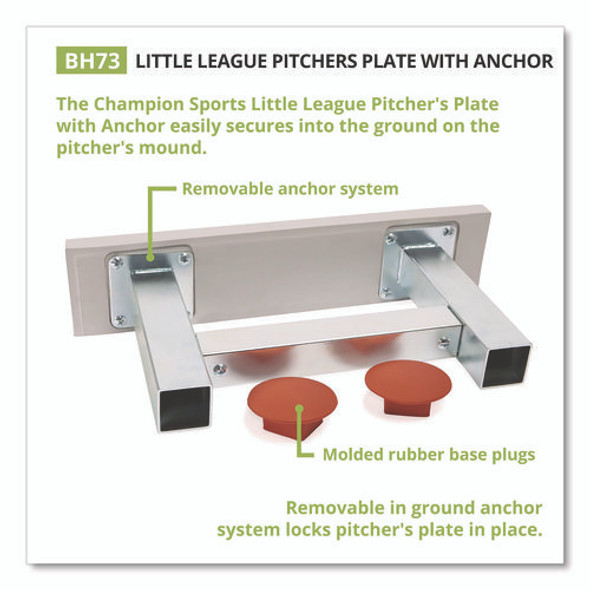 Youth Pitcher's Plate with Anchor, 18" x 4"