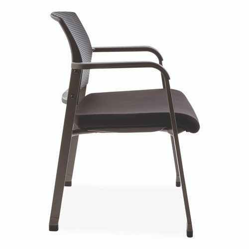 Alera Elgar Fabric Guest Chair, 24.41 x 22.64 x 31.73, Black Seat, Black Back, Black Base