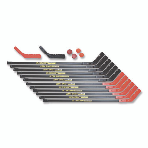 Ultra Shaft Hockey Set, Twelve 52" Hocket Sticks/Two Balls/Two Pucks/Two Extra Blades