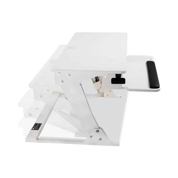 Precision Standing Desk, 35.4" x 23.2" x 6.2" to 20", White