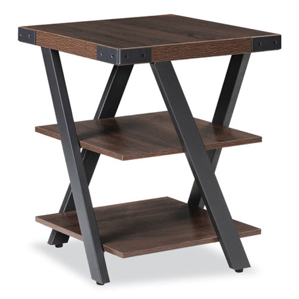 End Table, Square, 20 x 20 x 25, Southern Tobacco Top, Black Base