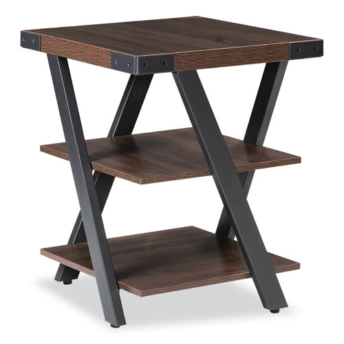 End Table, Square, 20 x 20 x 25, Southern Tobacco Top, Black Base
